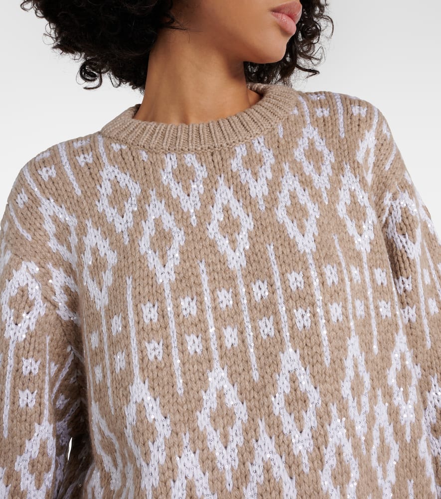 Jacquard cashmere sweater