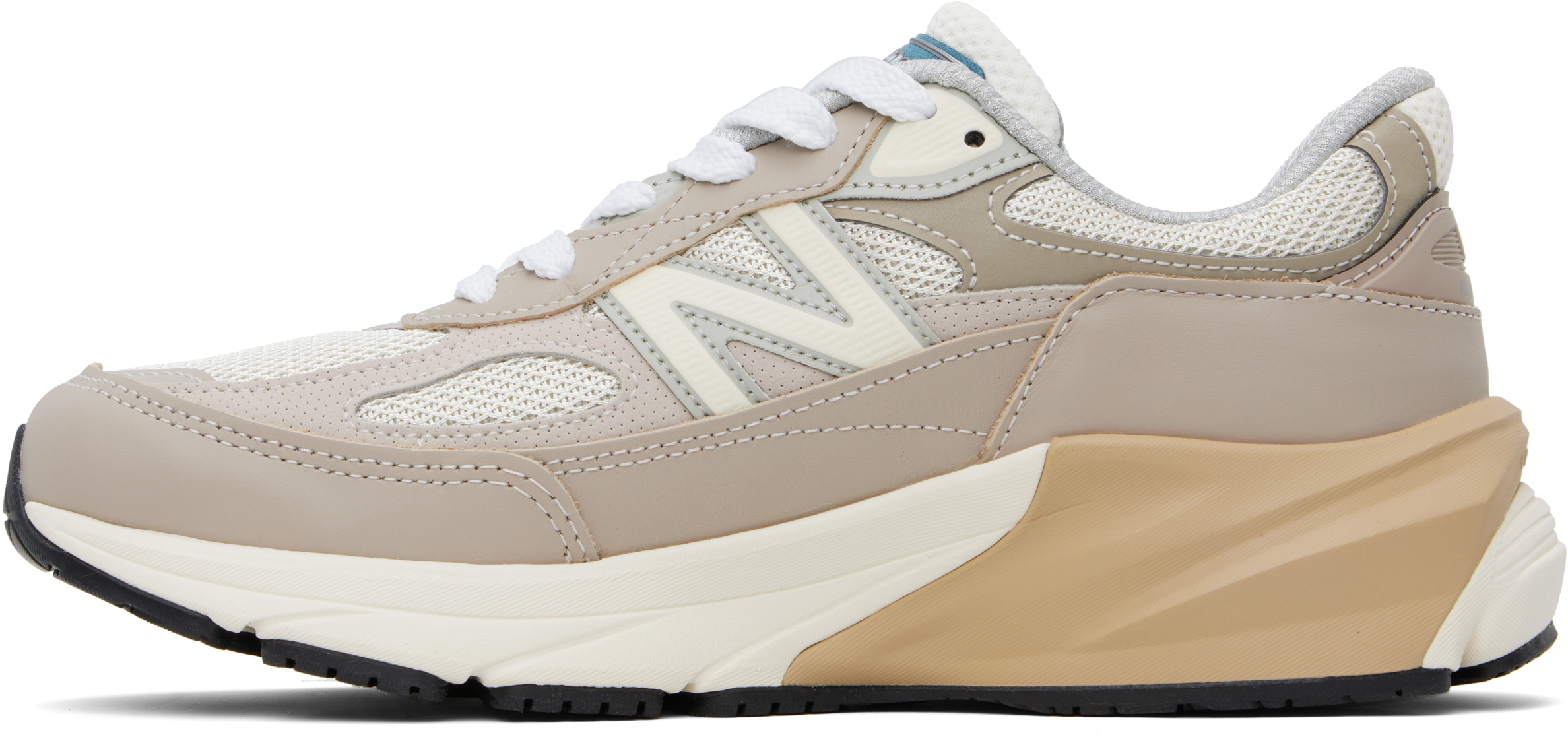 New Balance Taupe & Off-White 'Made in USA' 990v6 Sneakers