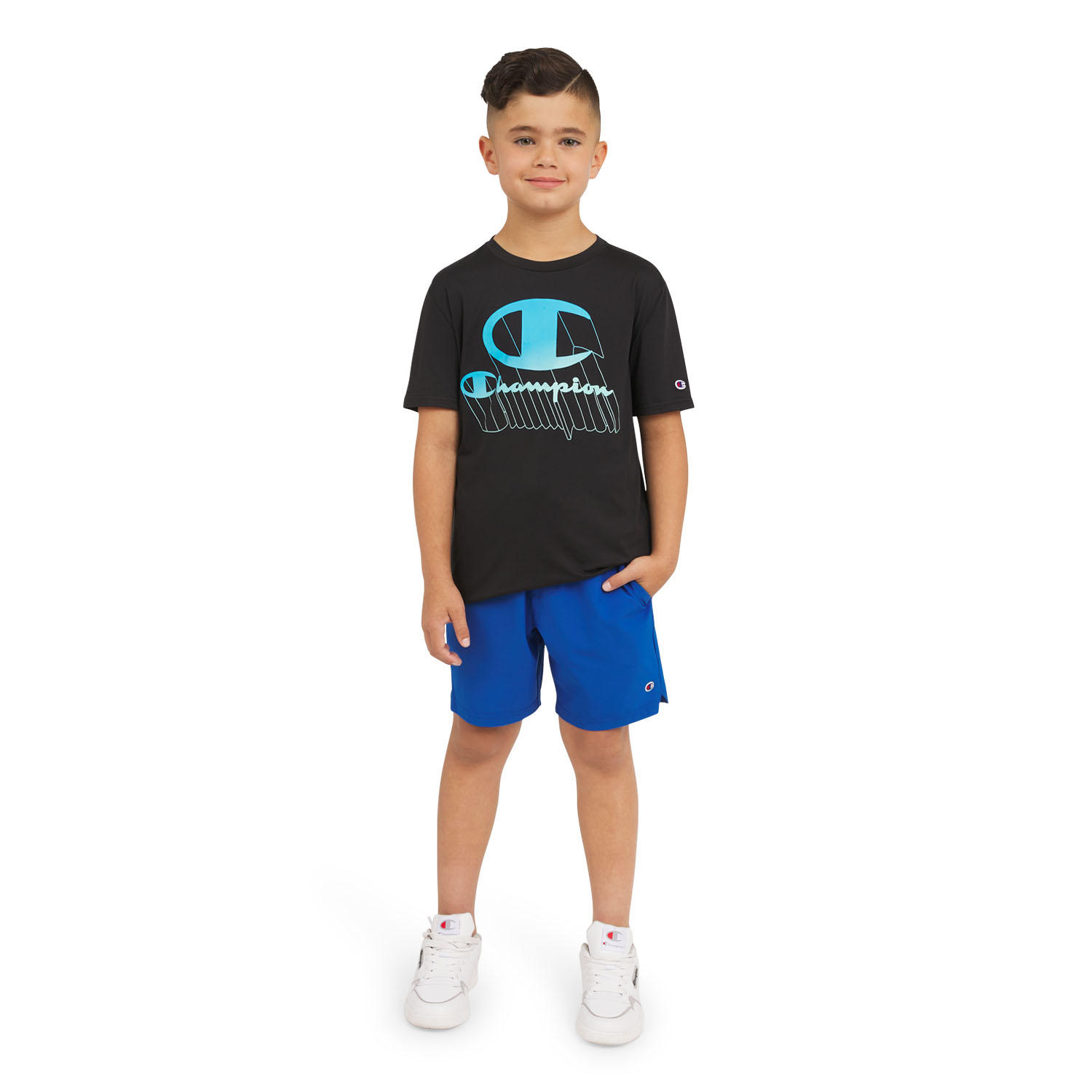 Boys Active Tee Black 16:- Black