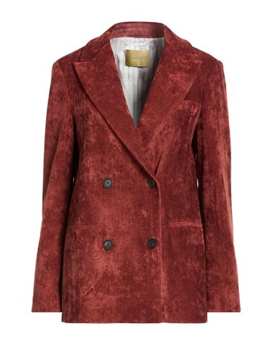 Momoní Woman Blazer Rust Size 8 Viscose, Cotton, Elastane
