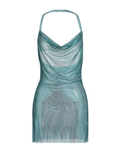 Woman Mini dress Emerald green Size 6 Polyamide, Elastane