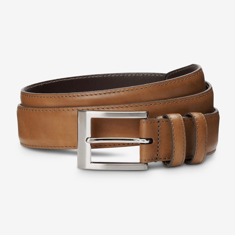 Wide Basic Dress Belt in Dark Walnut Leather