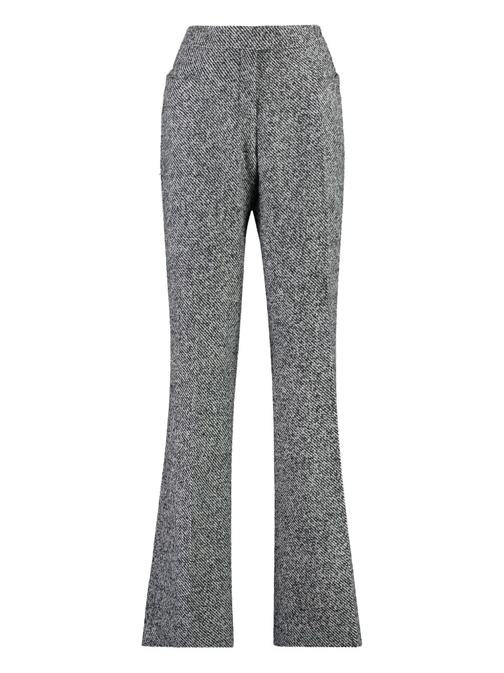 Tweed flared trousers - Grey