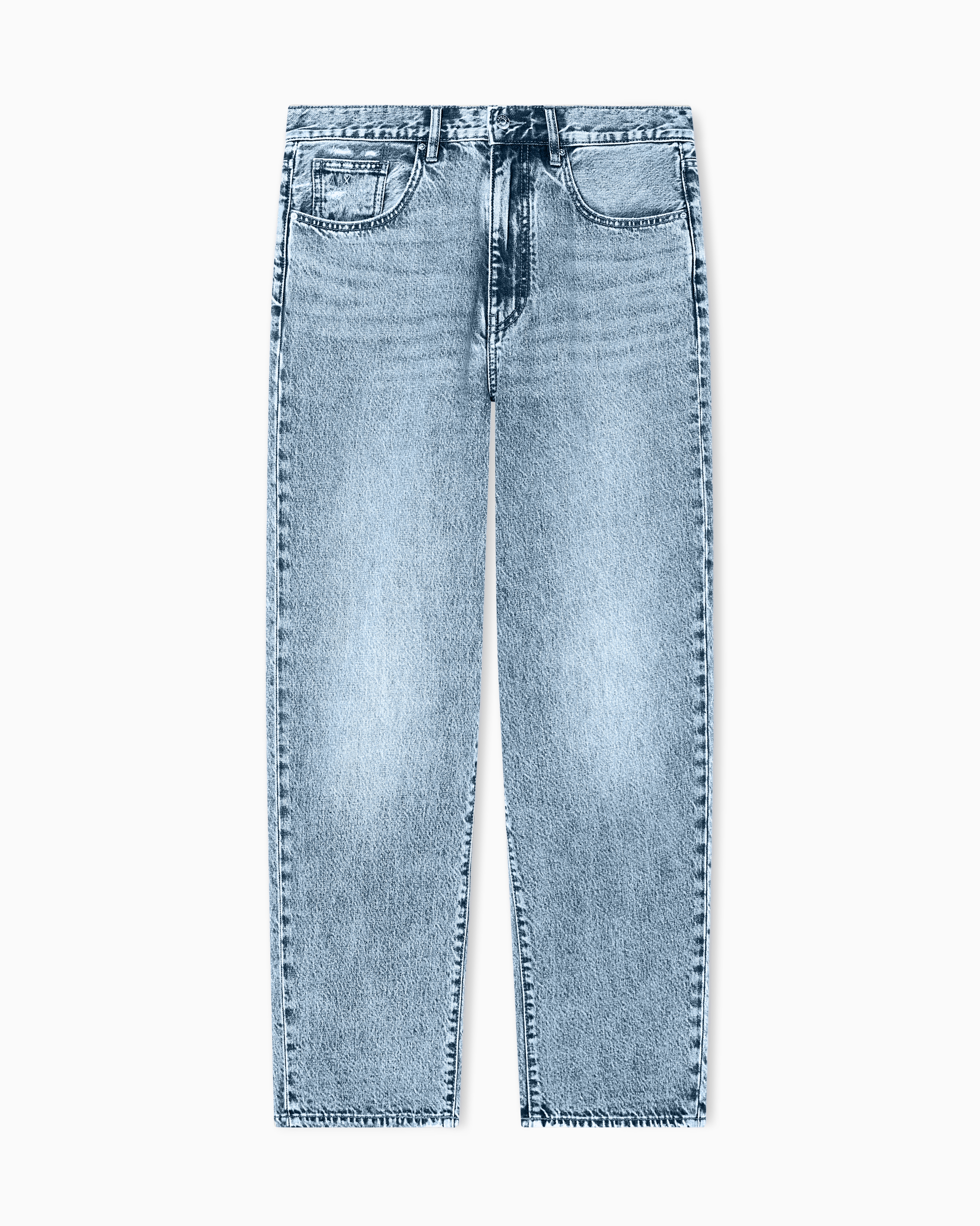 Loose Fit Denim Blue Wash basic jeans