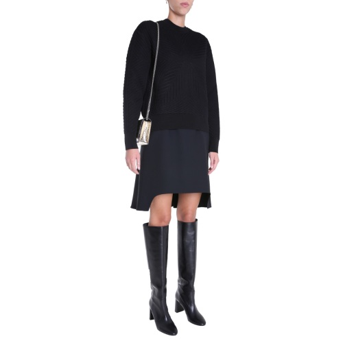 Patterned rib-knit jumper