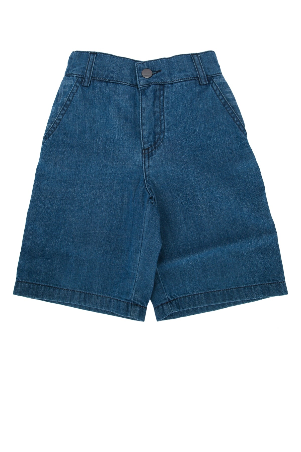 Denim Bermuda Shorts — Blue
