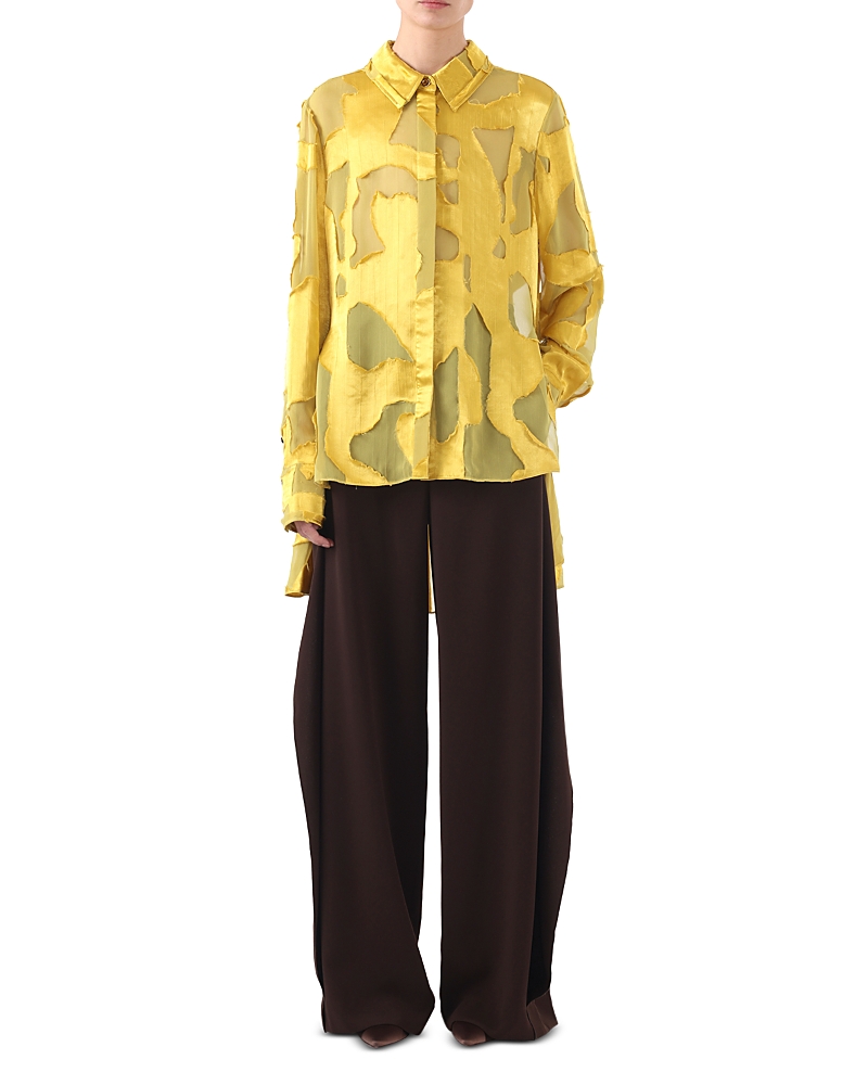 Abstract-pattern shirt - Yellow