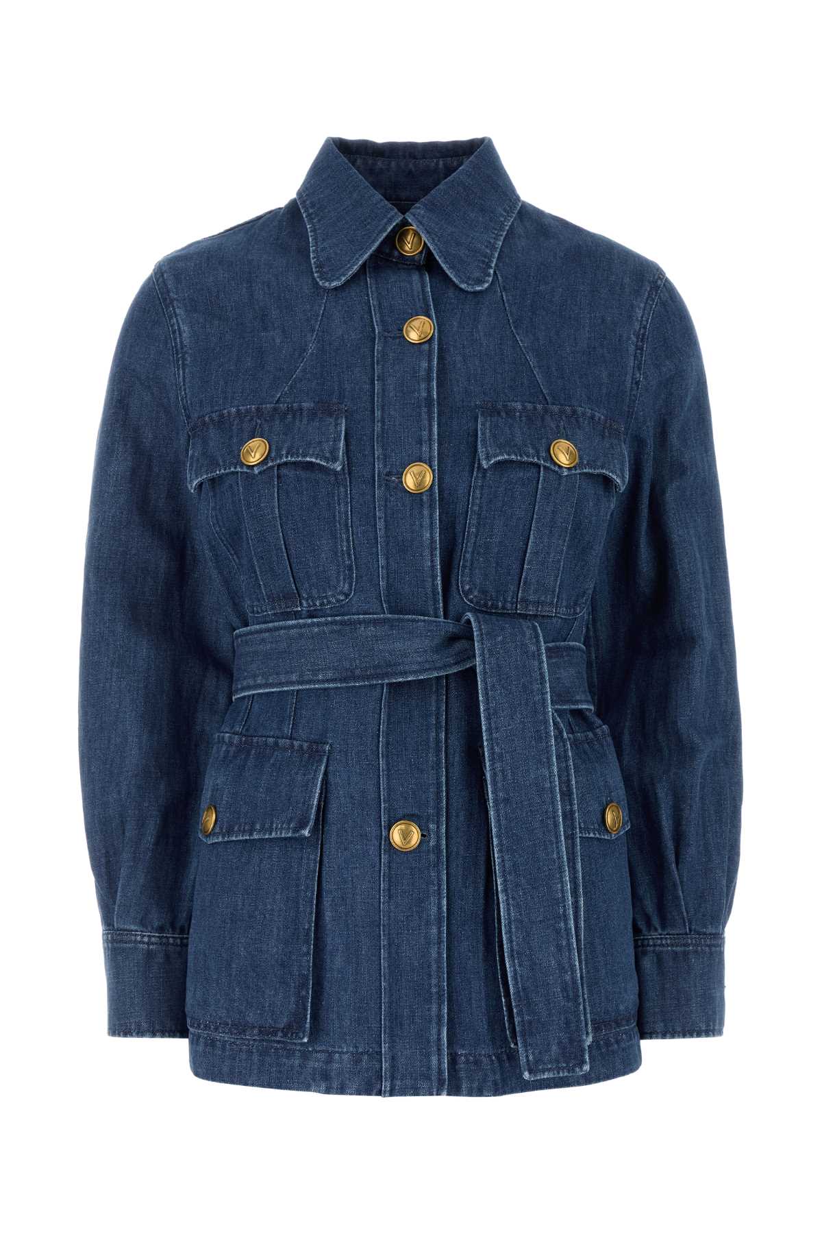 Sahariana Denim Jacket — Navy