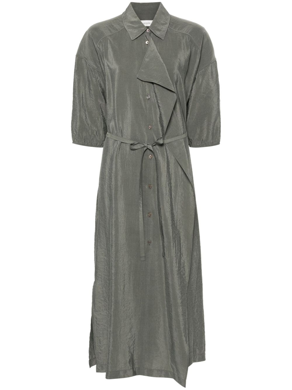 Asymmetrical midi shirtdress - Grey