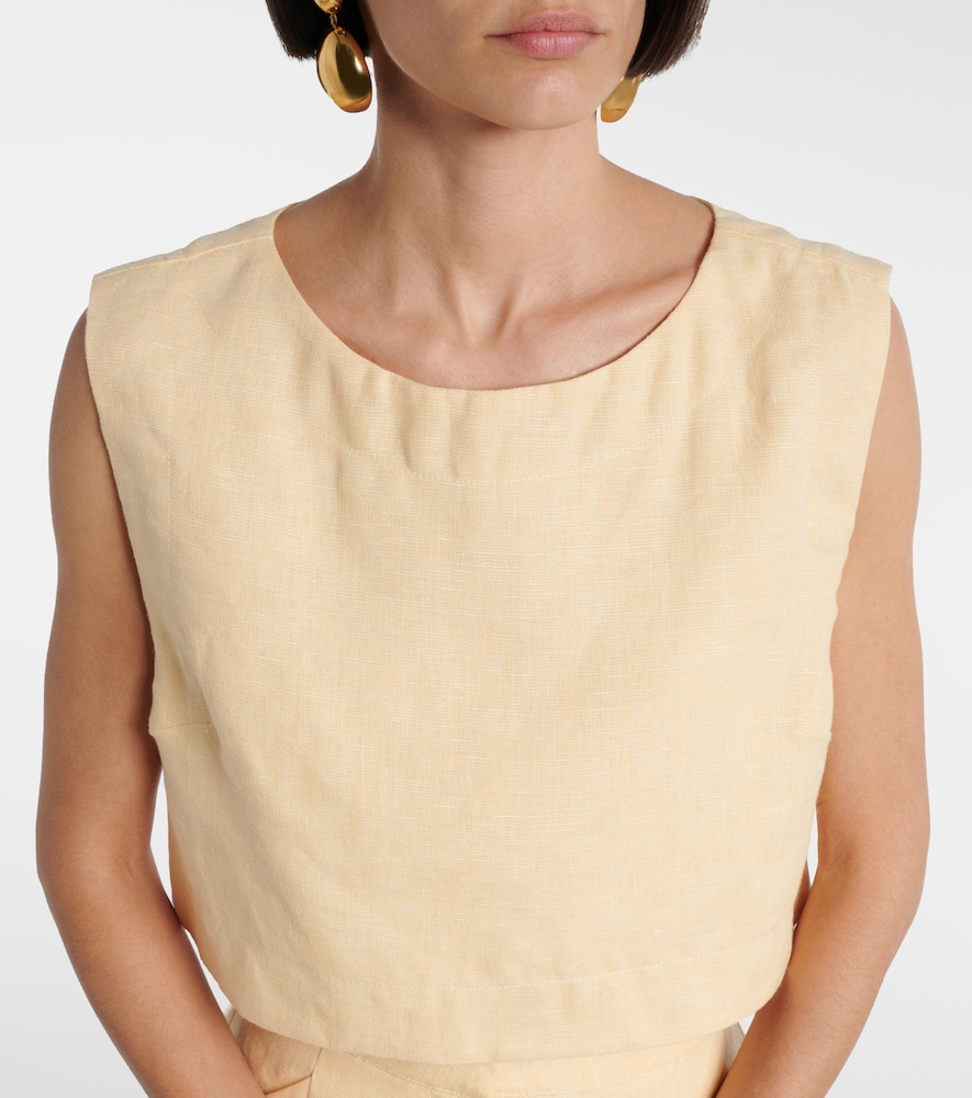 Martina linen crop top