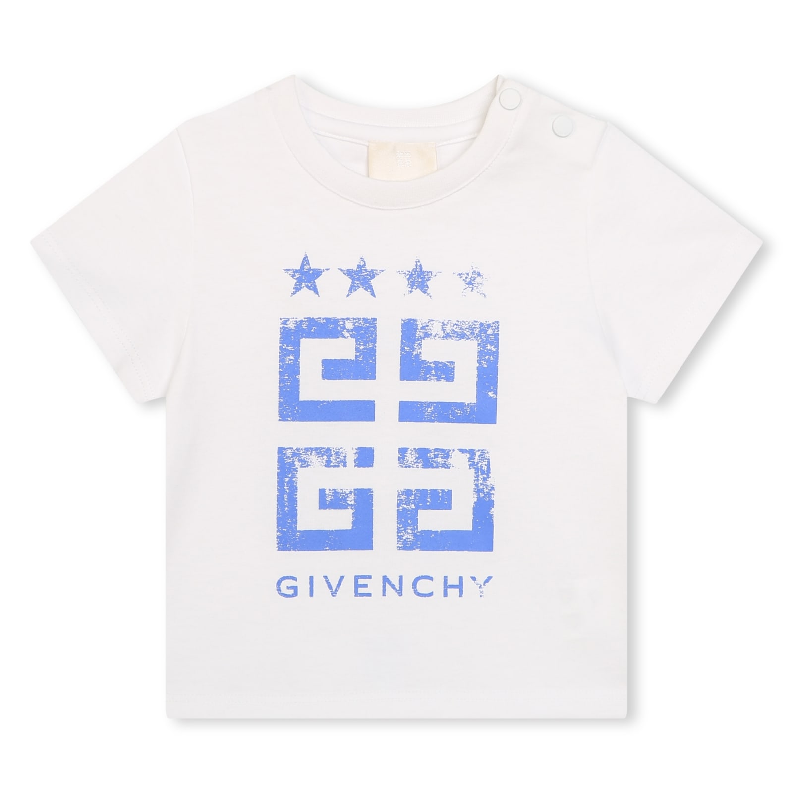 4G-motif cotton T-shirt - White
