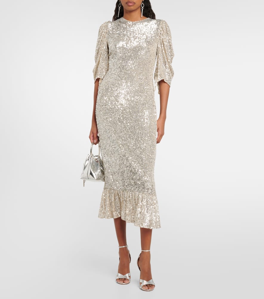 Drama sequined midi dress