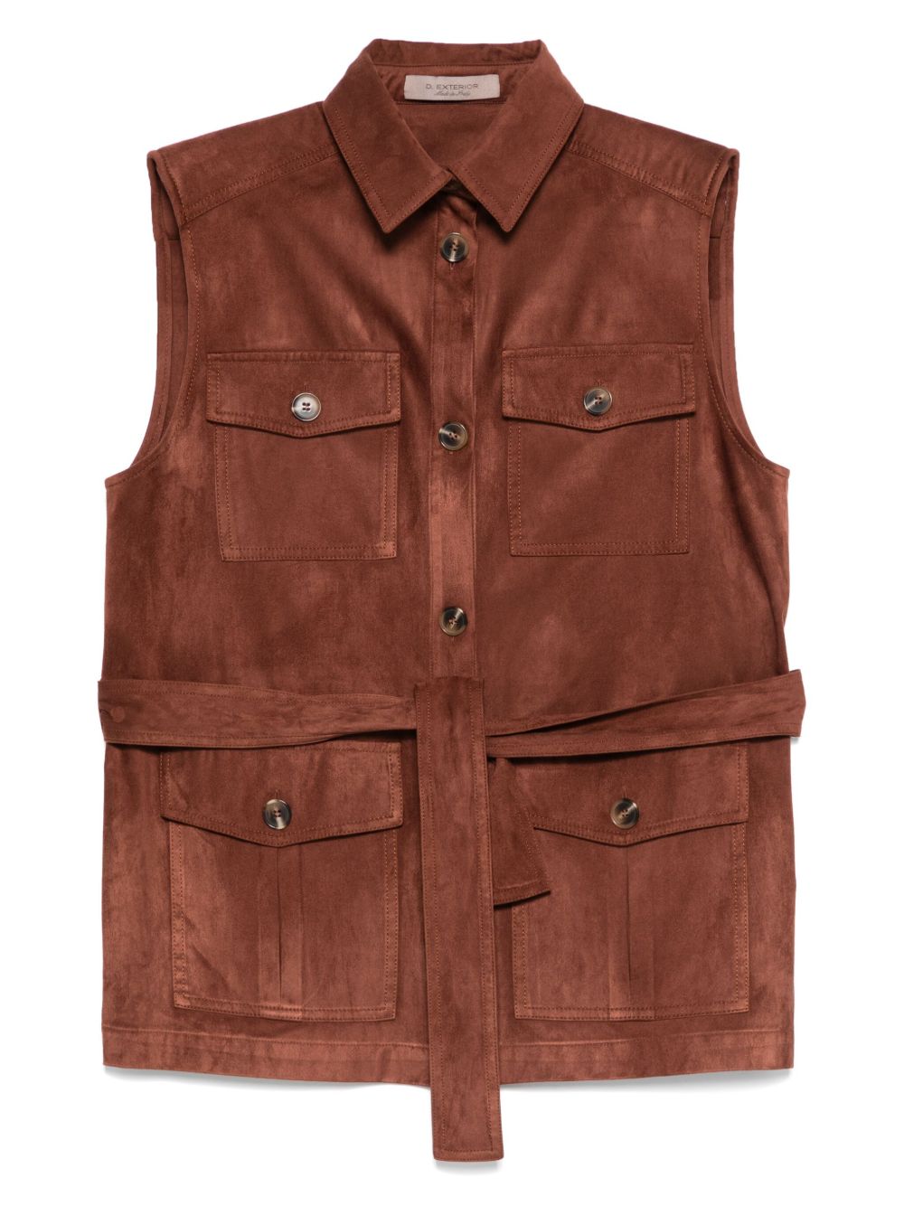Button-up gilet - Brown