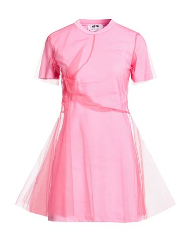 Woman Mini dress Pink Size S Cotton