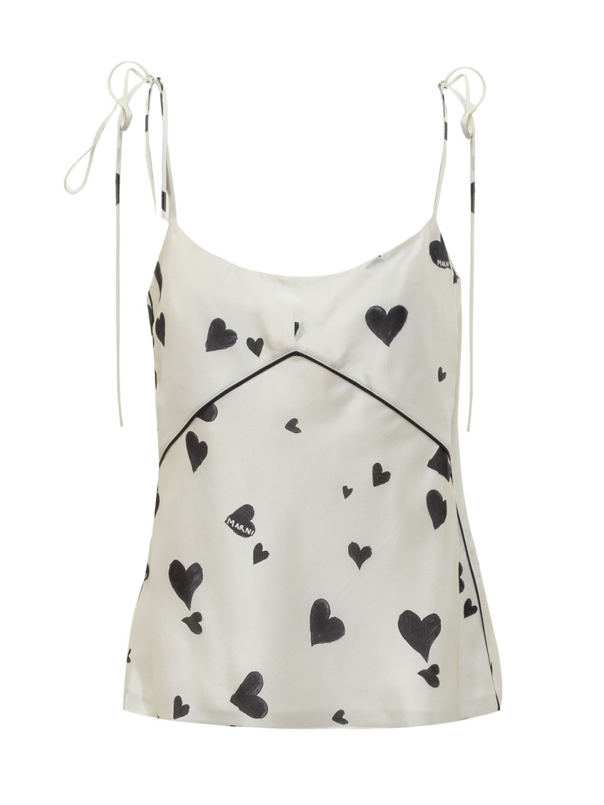Heart Print Tank Top