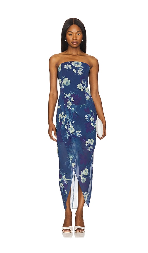 Amanda Uprichard KLEID LOTUS in Royal. Größe XL. Also in M