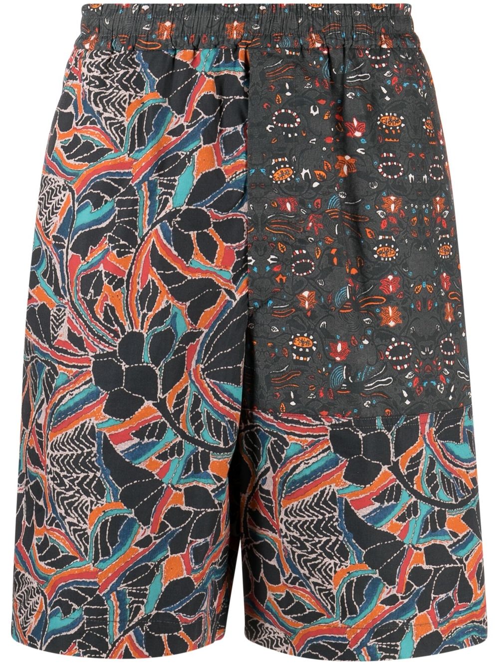 Graphic-print deck shorts - Grey