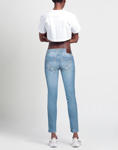 Woman Jeans Blue Size 25 Cotton, Elastane