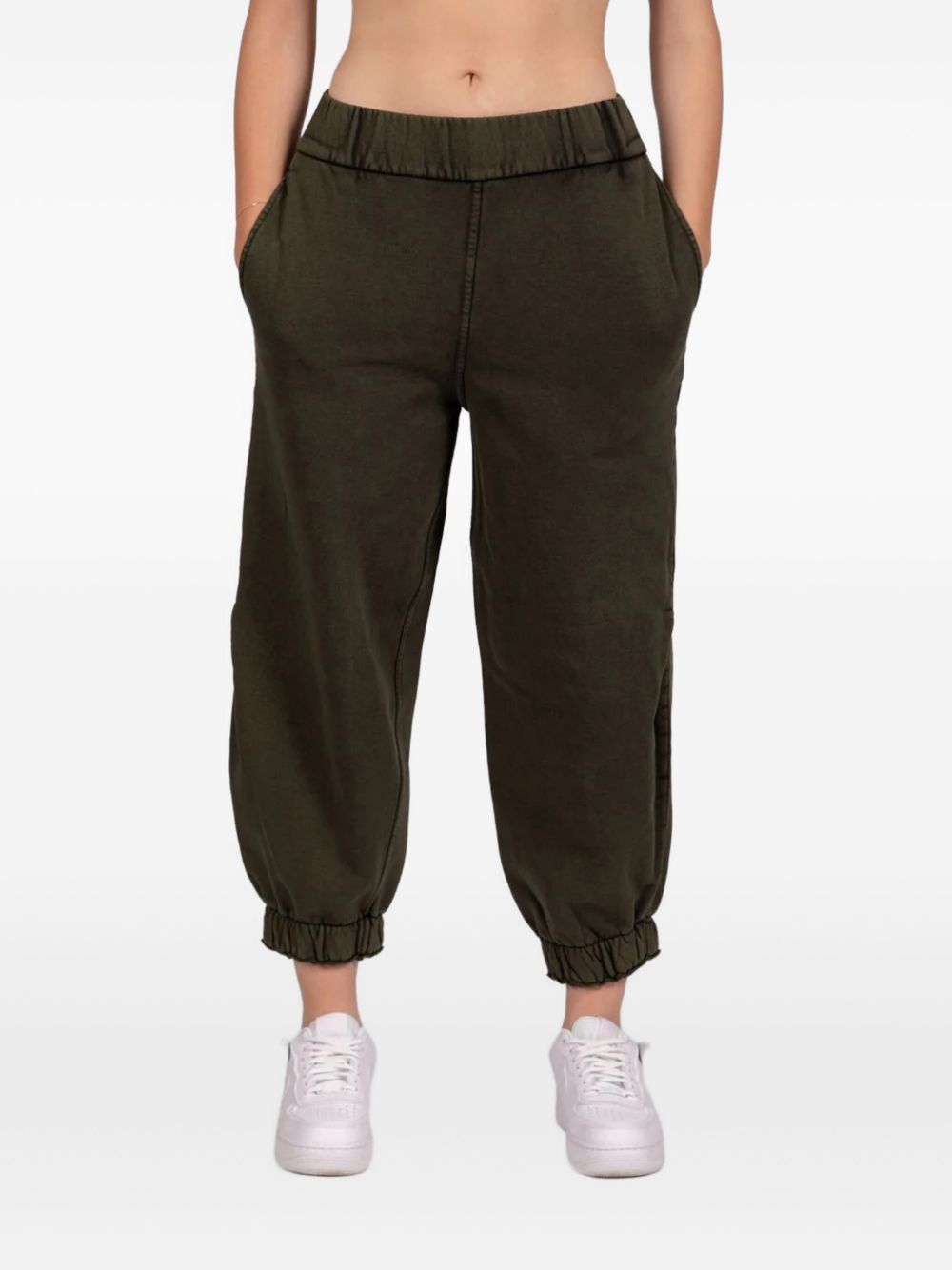 Milestone elastic-cuffed joggers - Green