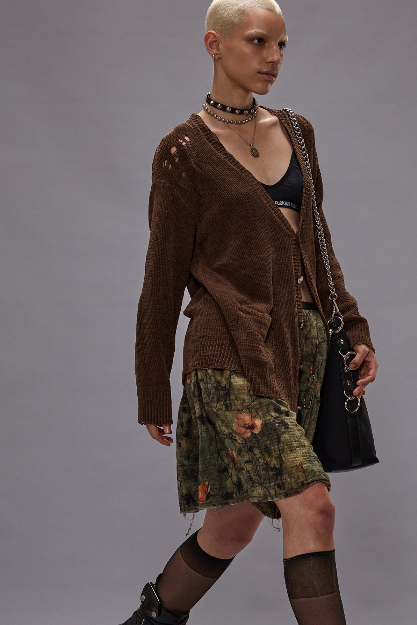 R13 Boyfriend Cardigan - Brown