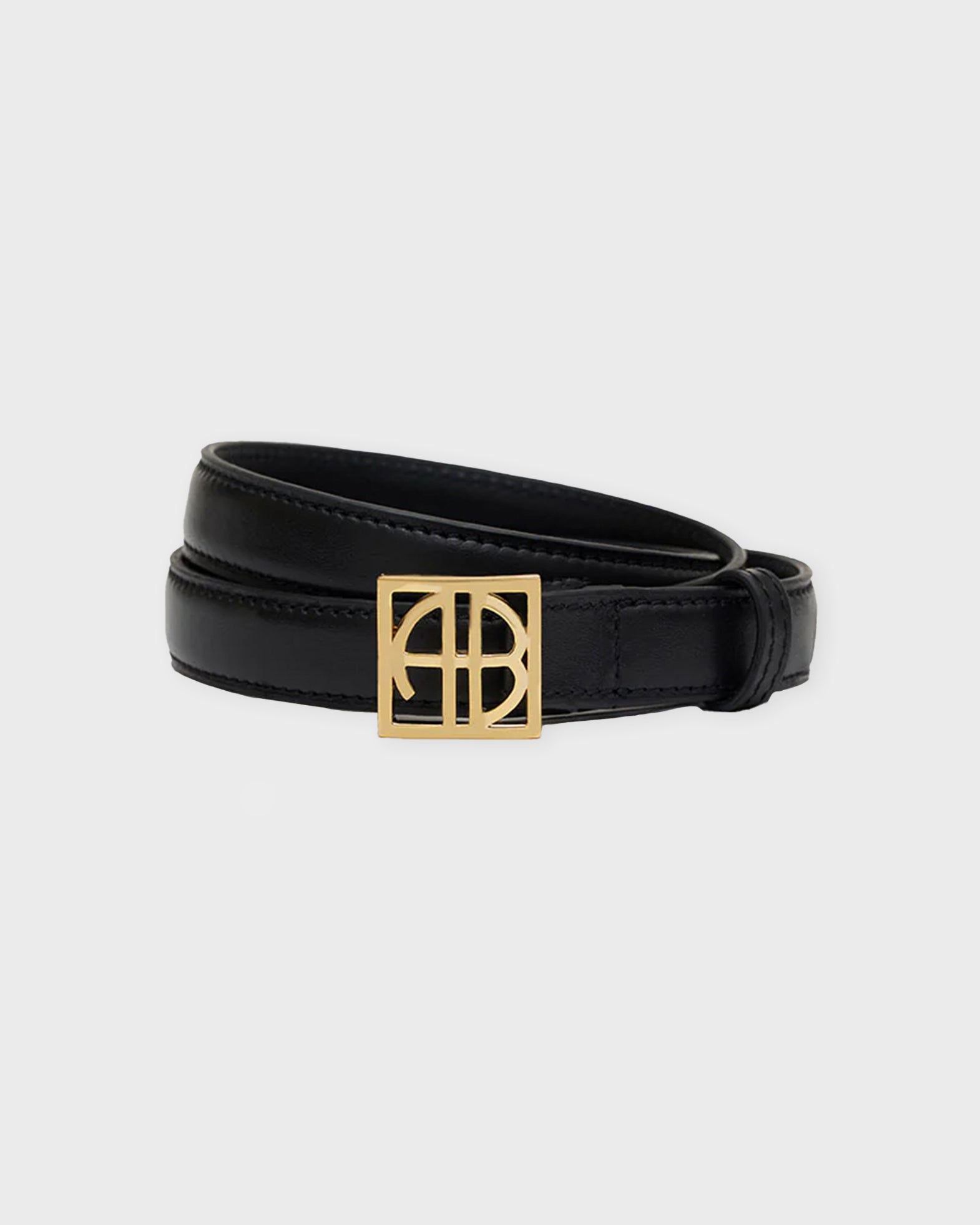 Anine Bing Belt Monogram Black