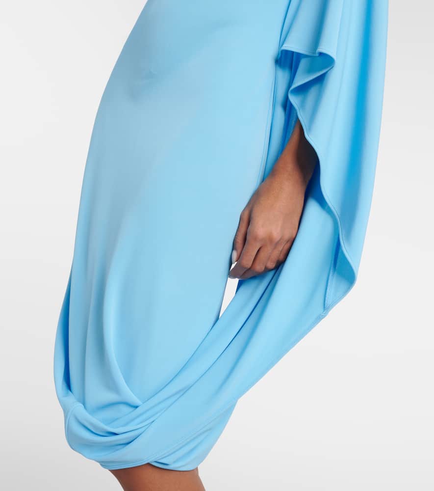 Draped jersey midi dress