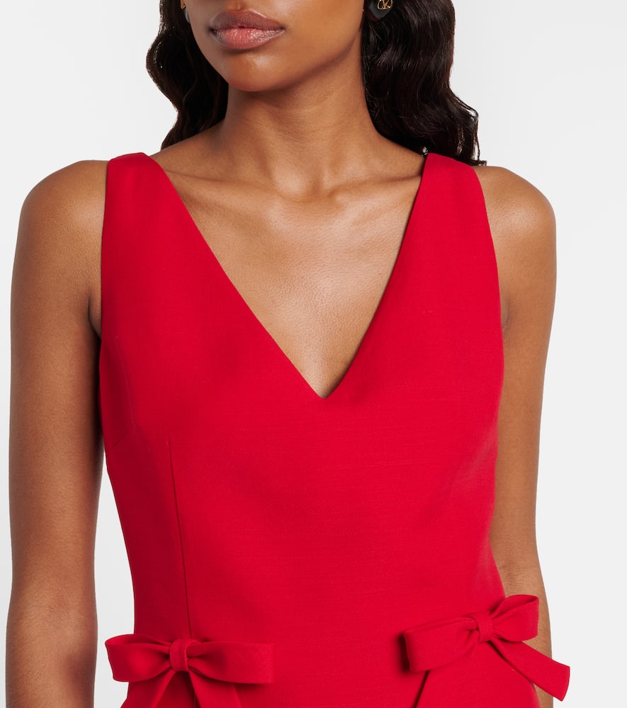 Crepe Couture bow-detail minidress