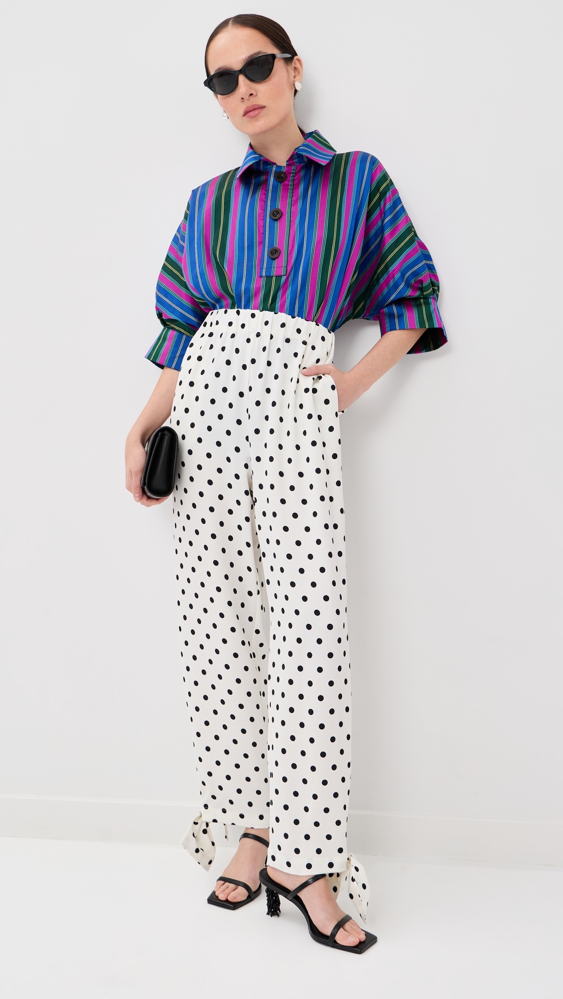 Coco Pants White Big Dots