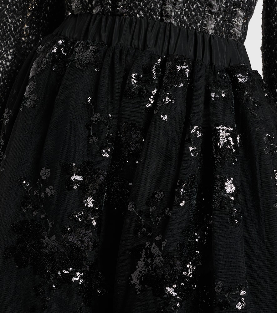 Sequined midi skirt