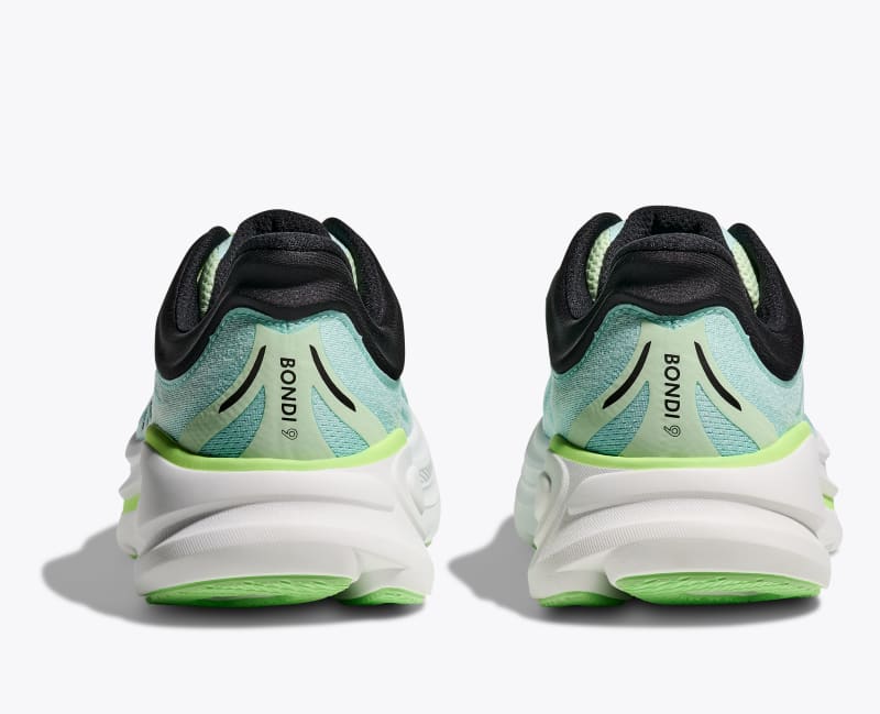 HOKA Men's Bondi 9 Shoes in Luna Moth/Blue Spark
