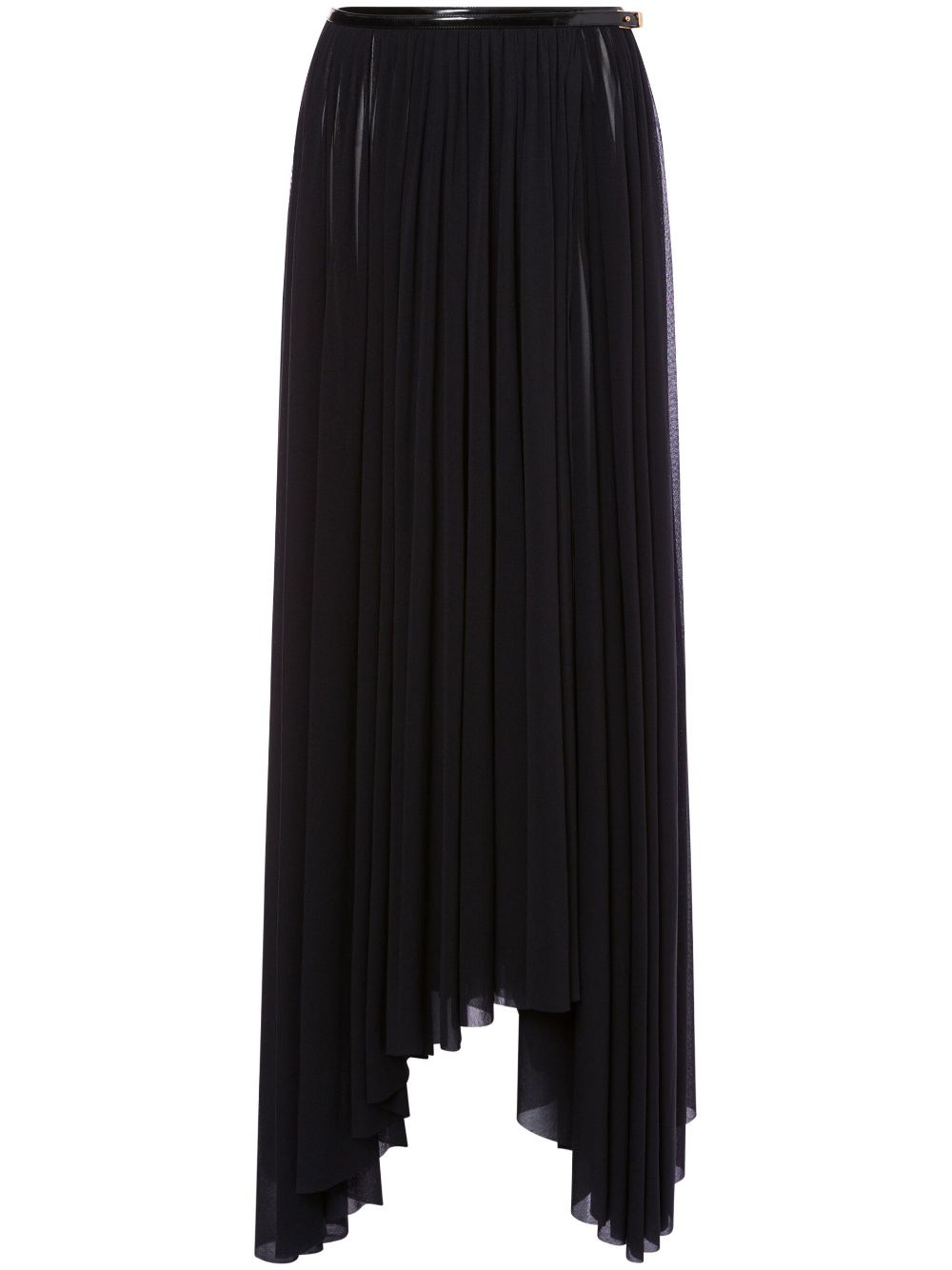 Semi-sheer wrap maxi skirt - Black