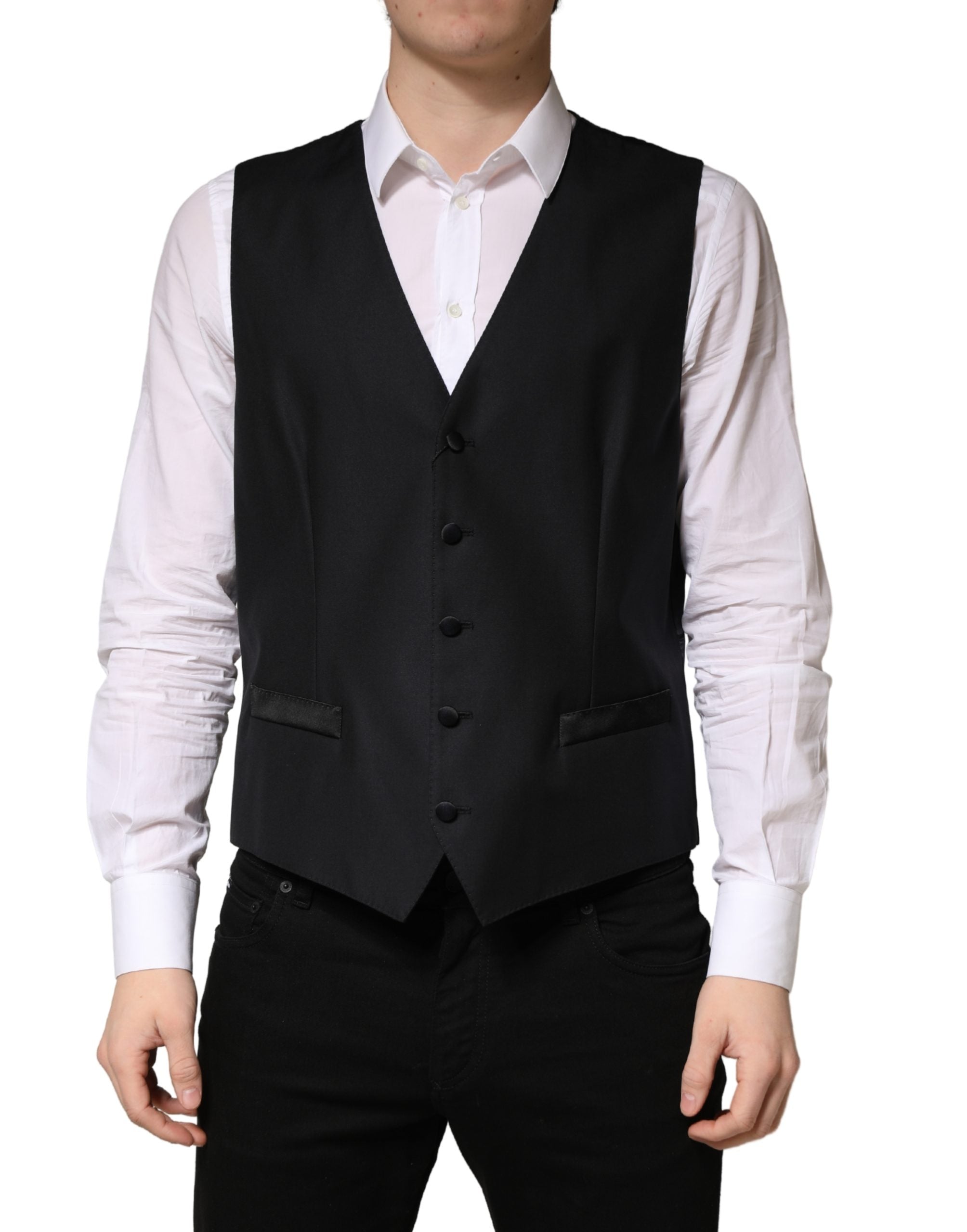 Virgin Wool Vest — Black