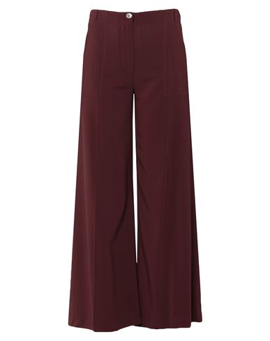 Liviana Conti Woman Pants Chocolate brown Size 6 Viscose, Elastane