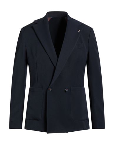 Man Blazer Midnight blue Size 36 Polyester, Viscose, Elastane