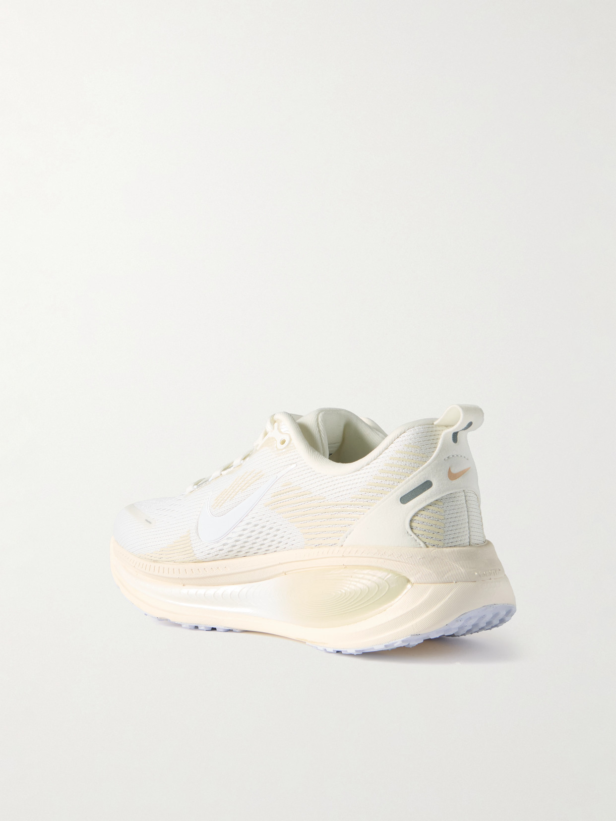 Vomero 18 Leather And Rubber-trimmed Mesh Sneakers - Off-white