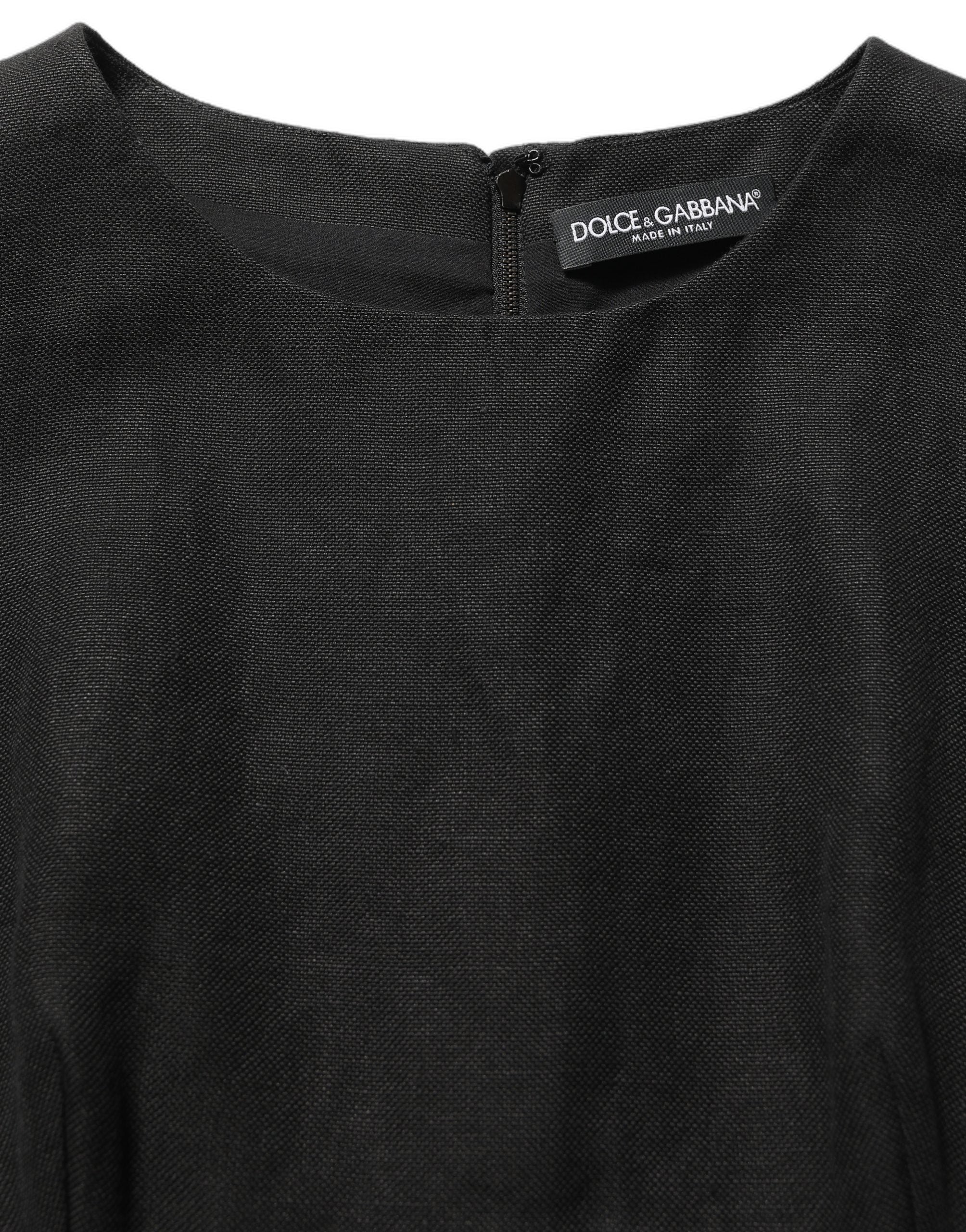 Lace-Overlay Tunic — Black