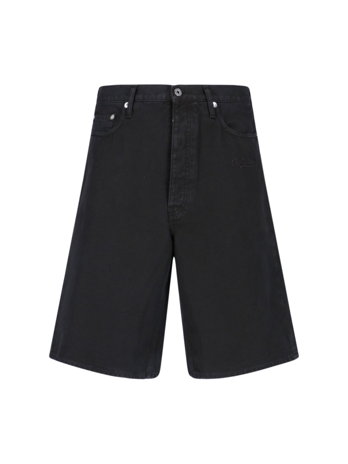 Logo Embroidered Button Detailed Shorts