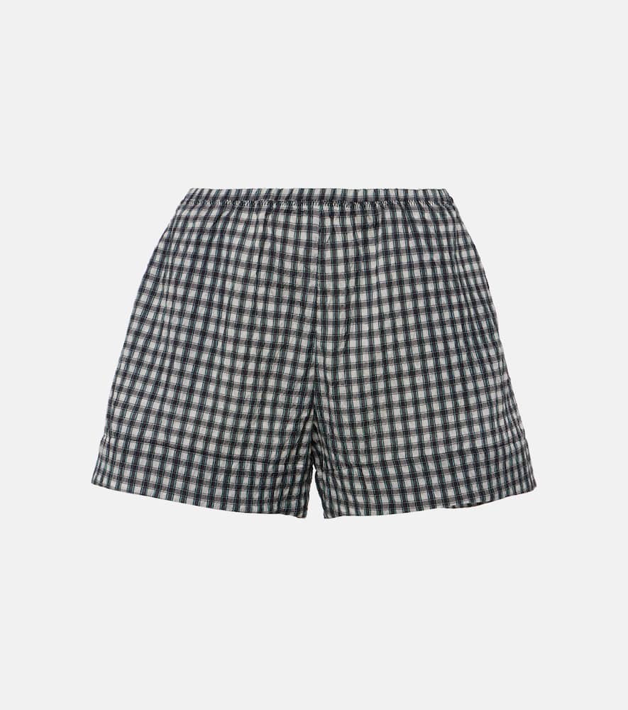 Checked seersucker shorts