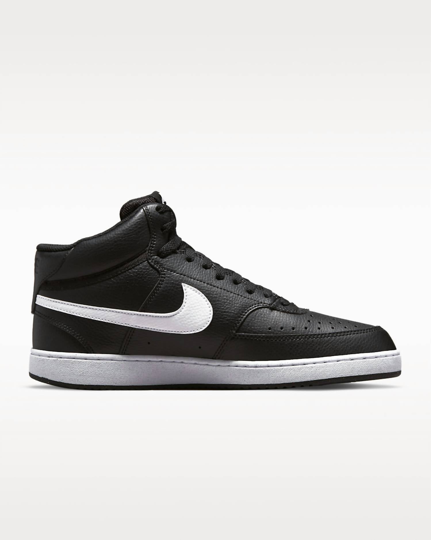 Men's Court Vision Low Next Nature Shoes In Black/black/white