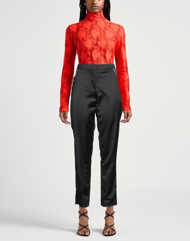 Woman Pants Black Size 8 Polyester, Elastane
