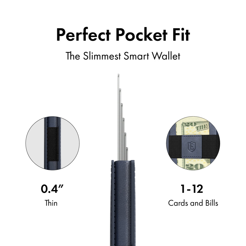 Men's Wallet - Smiley x Ekster Premium Slim Men's Wallet Trackable Wallet Leather Smart Wallet RFID Blocking
