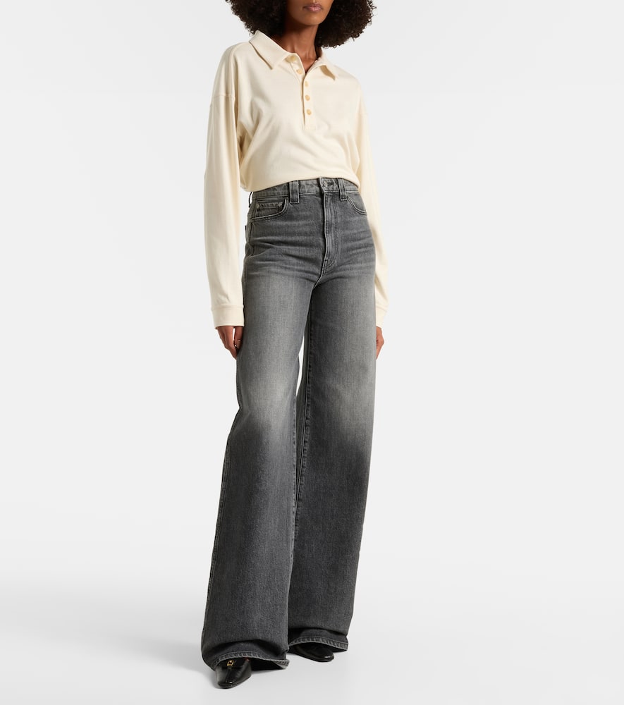 Dane high-rise wide-leg jeans