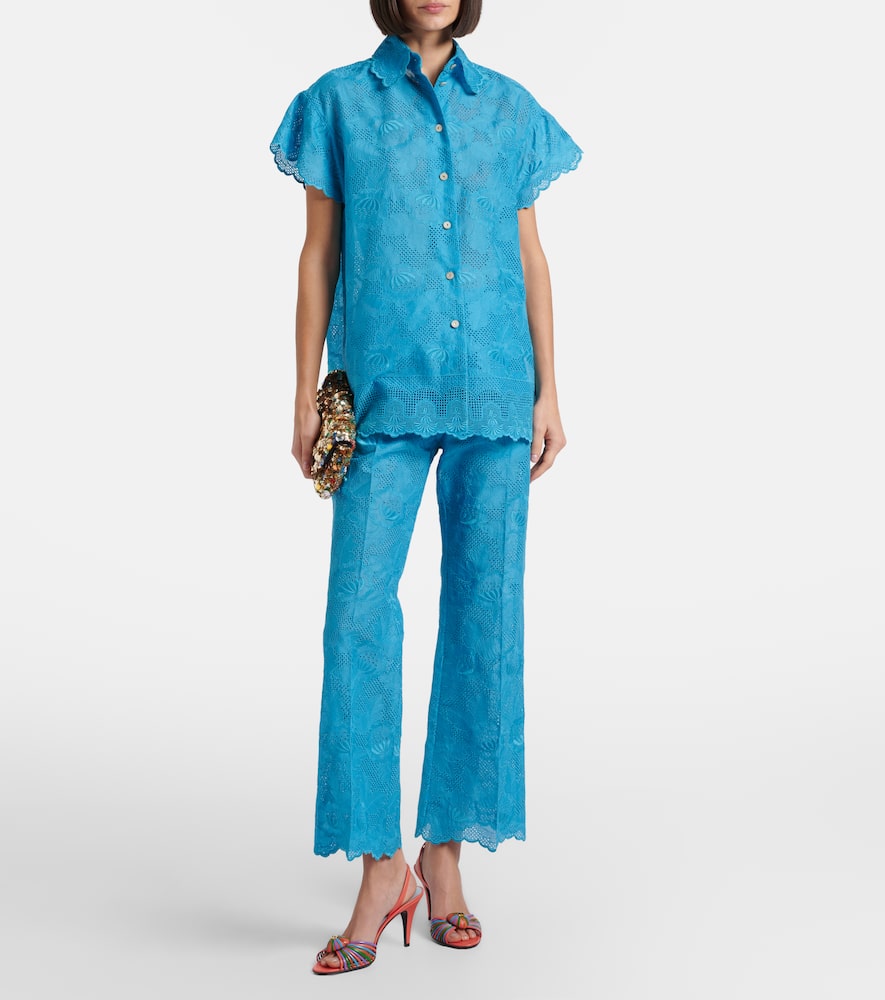 Embroidered cotton shirt