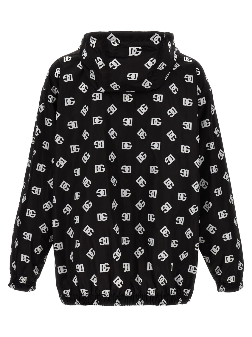 Logo Print Hooded Jacket