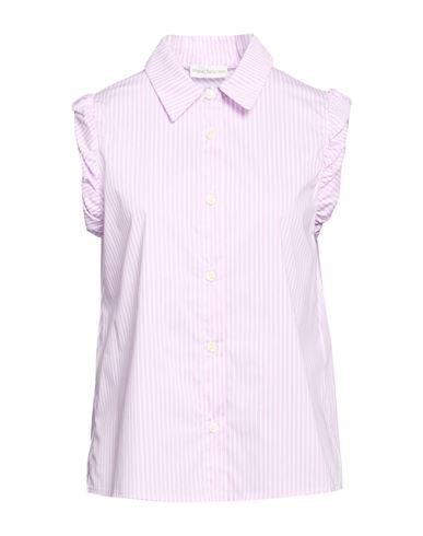 Woman Shirt Lilac Size 6 Cotton, Polyamide, Elastane