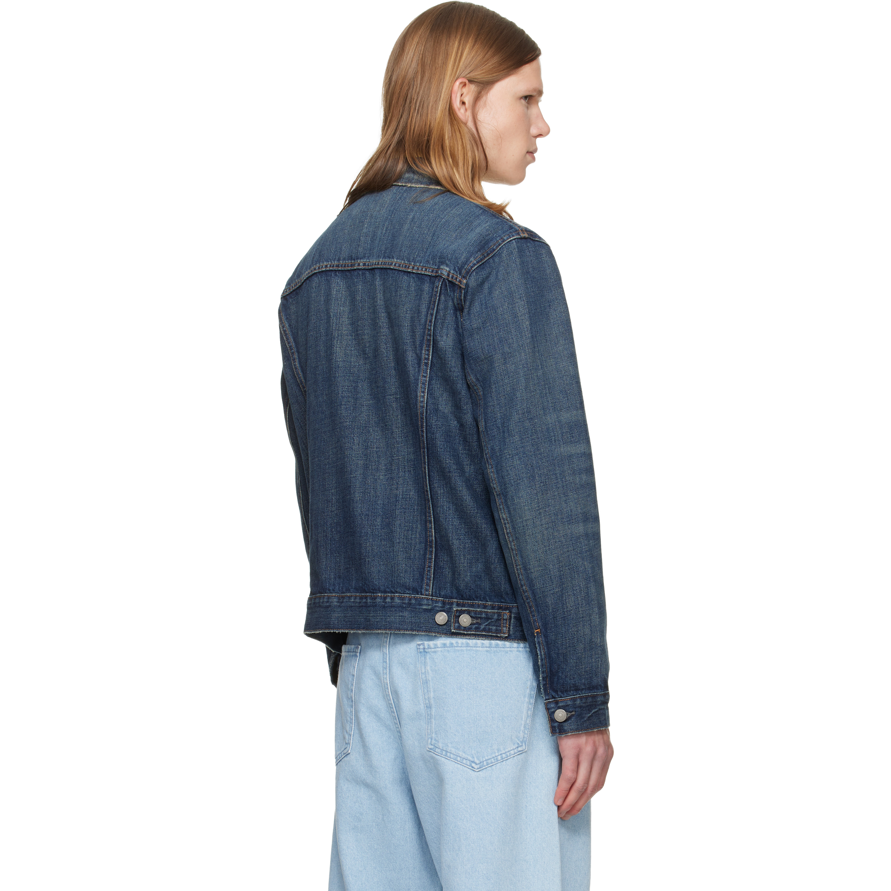 Navy Denim Trucker Jacket