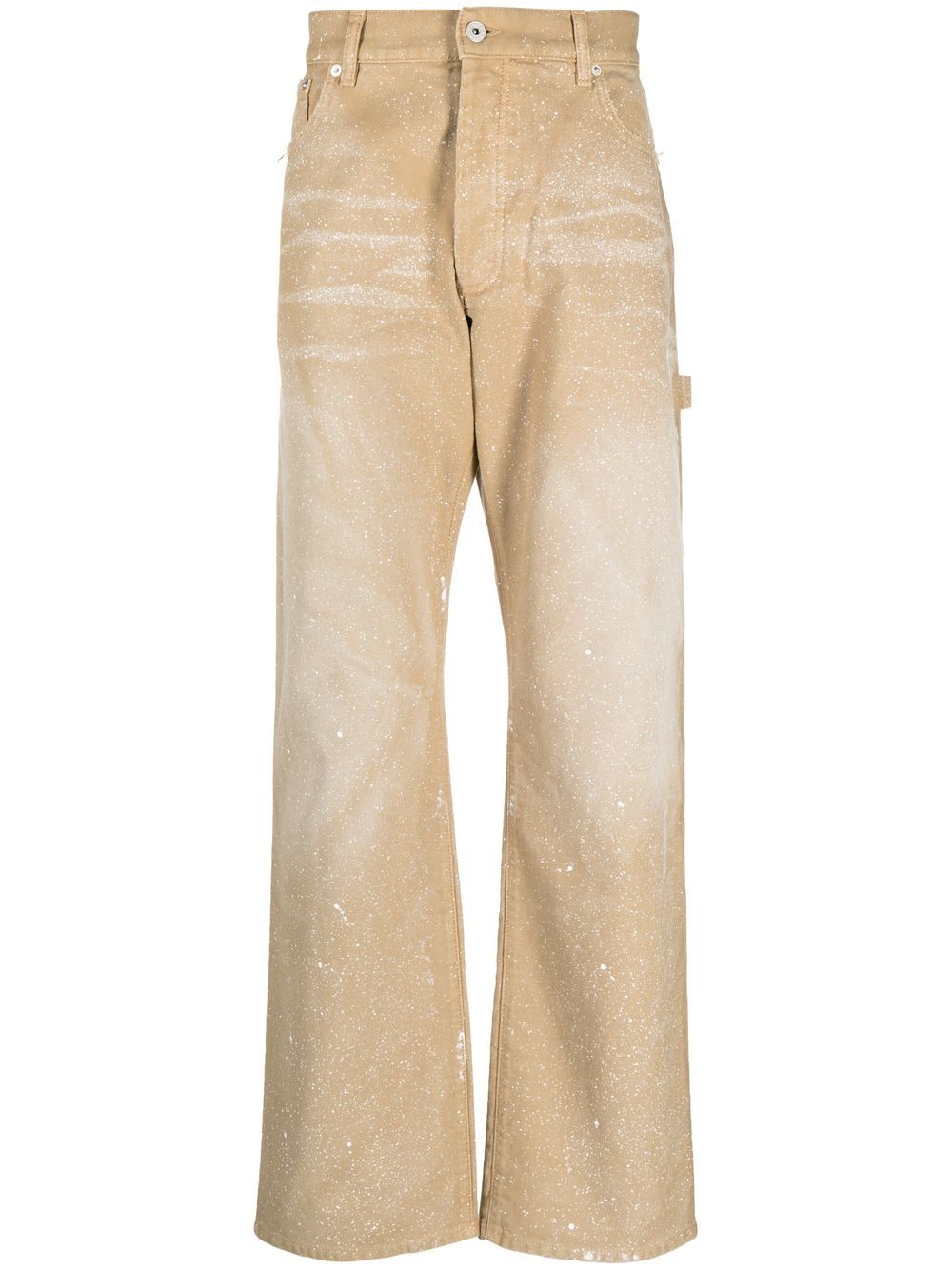 Paint-splatter Hammer trousers - Neutrals