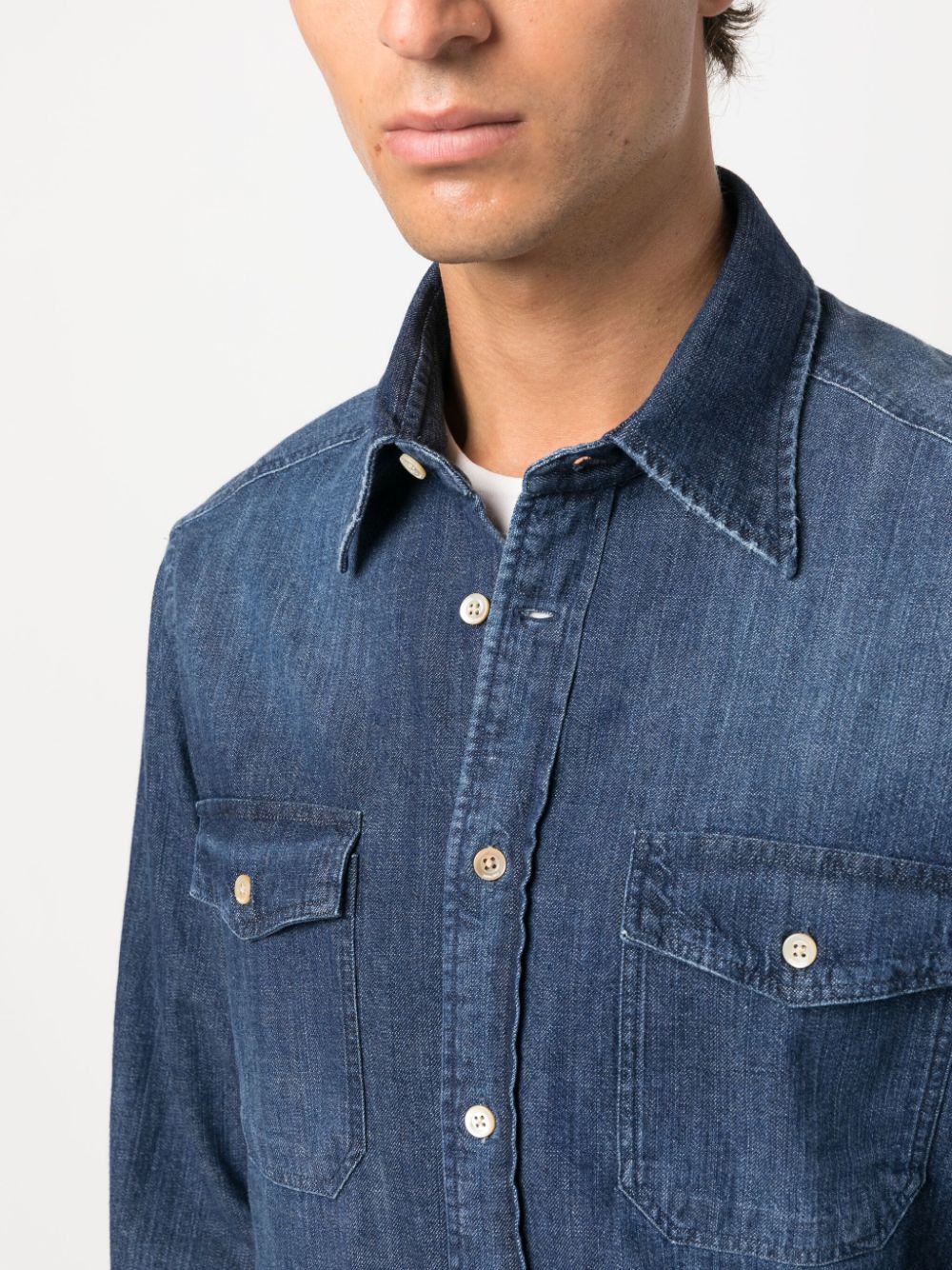 - Denim Button-down Shirt