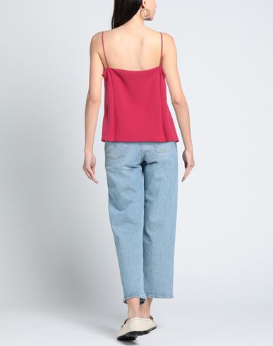 Woman Top Fuchsia Size 16 Polyester, Elastane