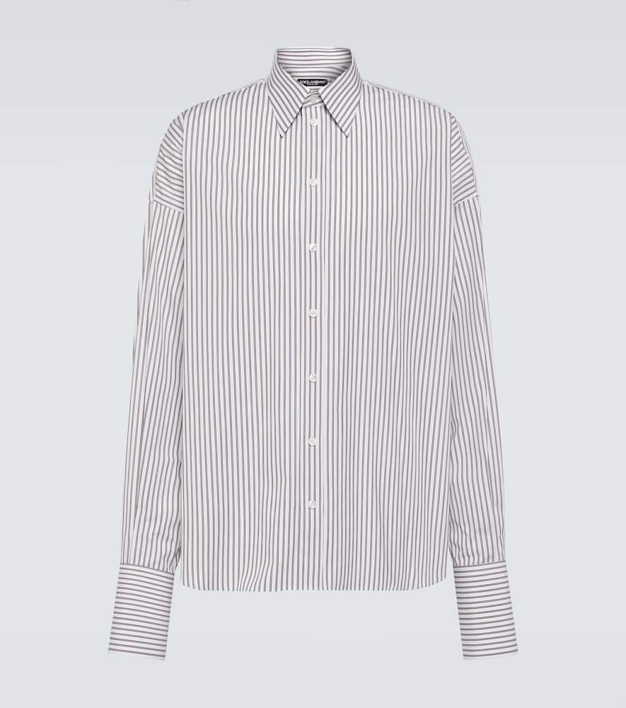 Striped cotton poplin shirt